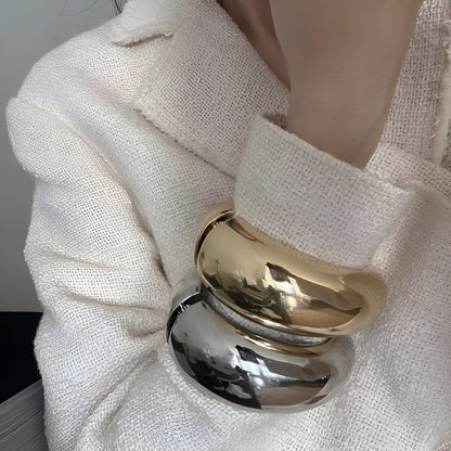 Bold Hinge Bangle Cuff Bracelet
