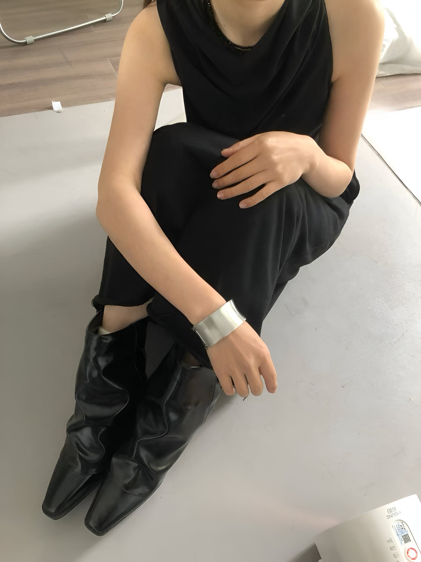 Minimalist Brushed Metal Cuff Bracelet