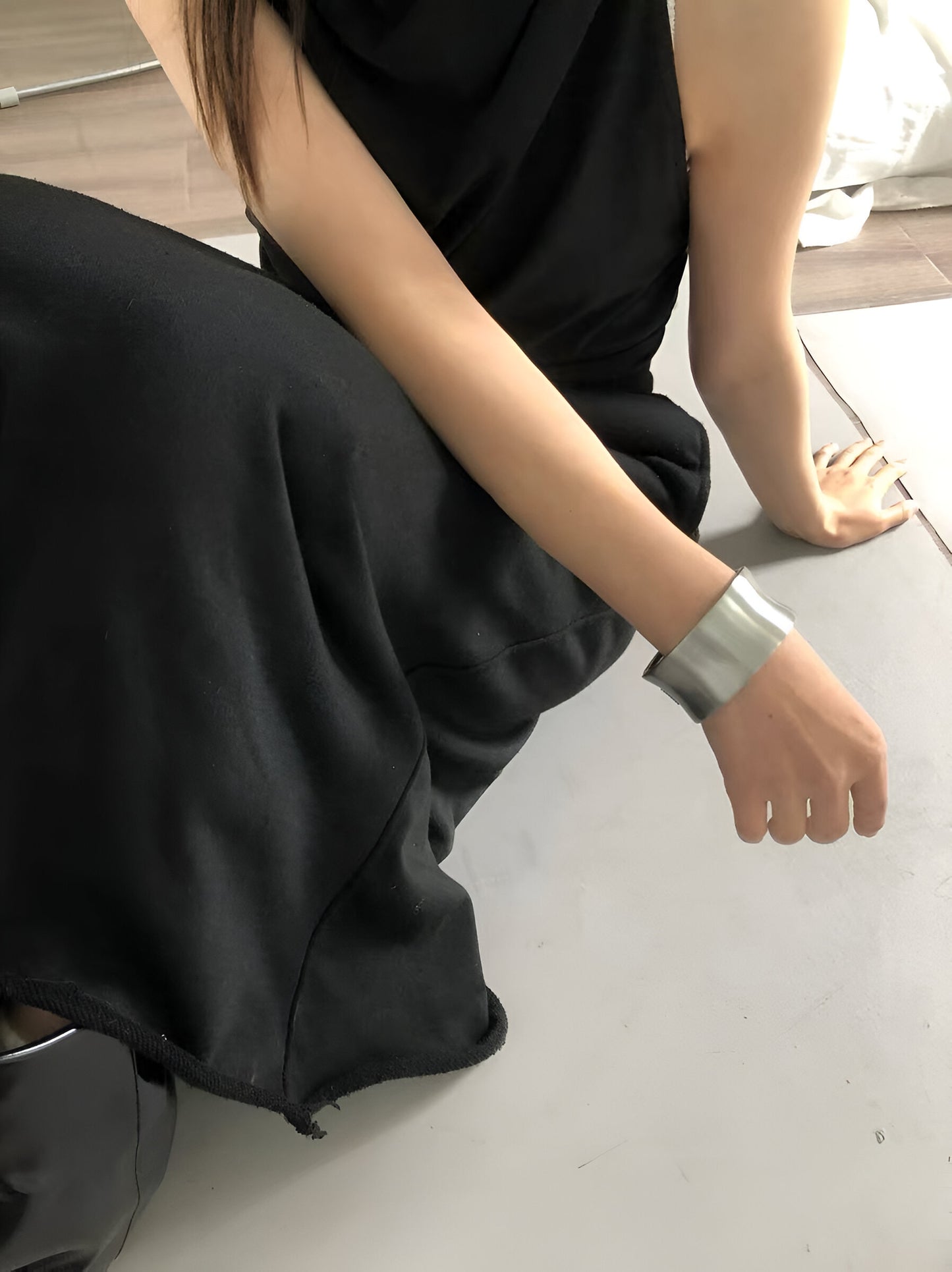 Minimalist Brushed Metal Cuff Bracelet