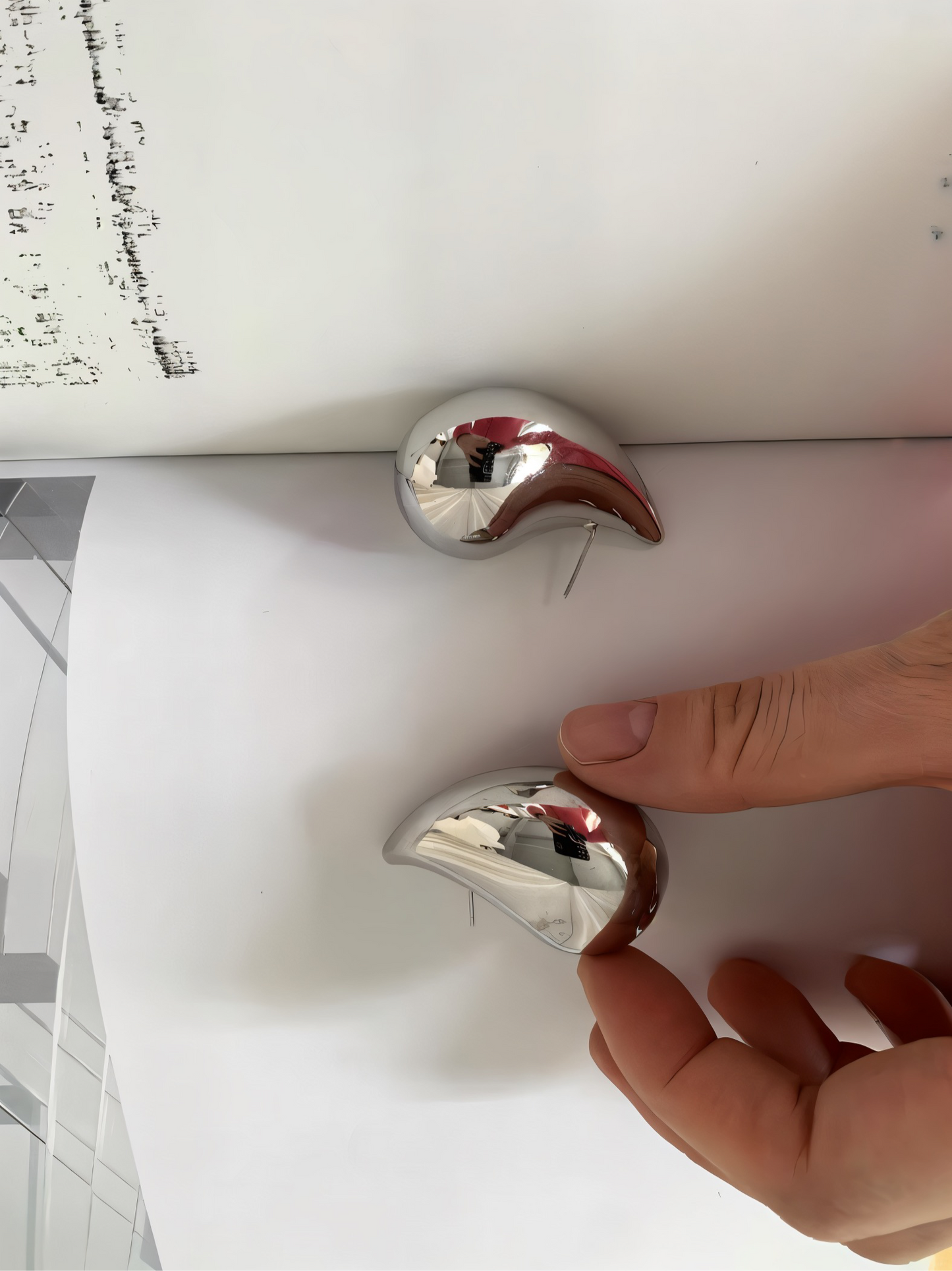 Minimalist Chrome Droplet Earrings