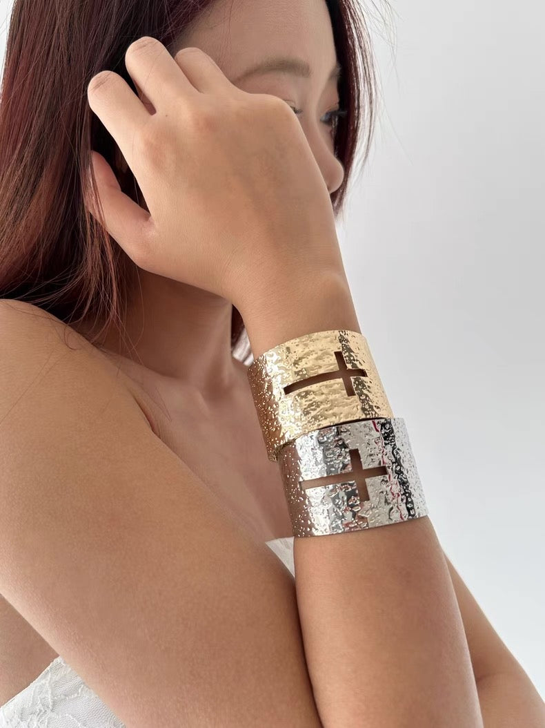 Cross Cutout Cuff Bracelet