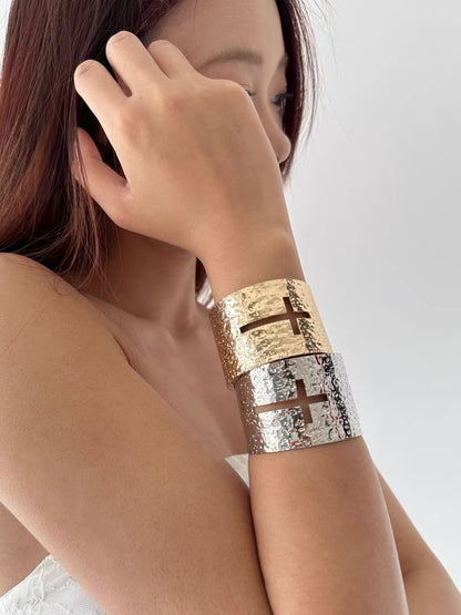 Cross Cutout Cuff Bracelet