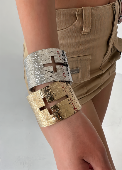 Cross Cutout Cuff Bracelet