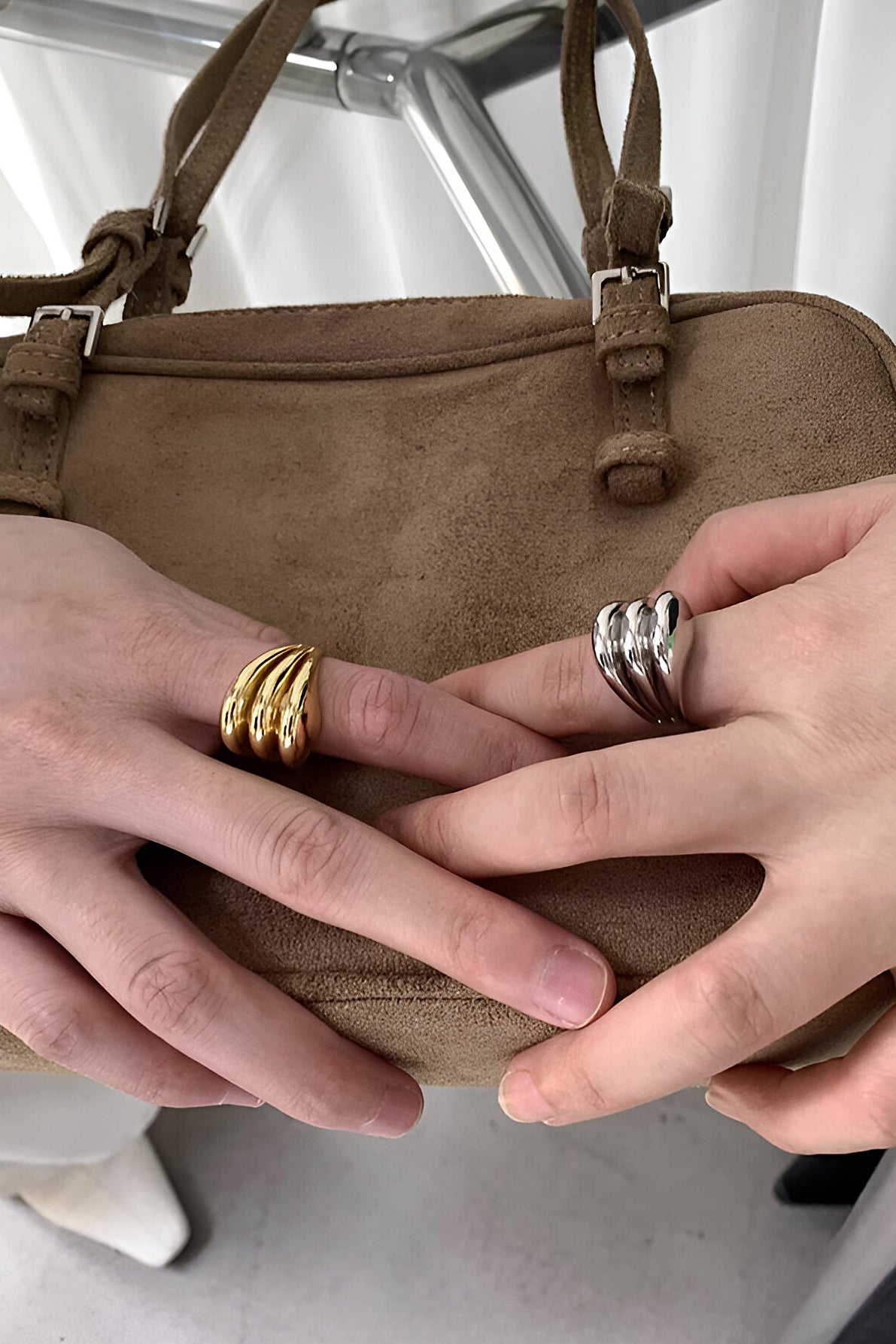 Futuristic Bubbly Ring Set