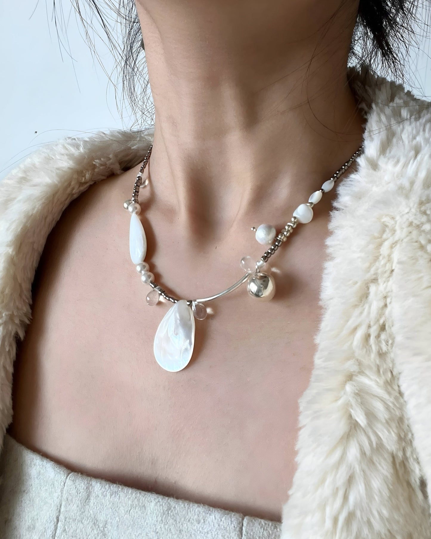 Mermaidcore Mother of The Pearl Necklace